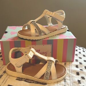 Like new.  Size 8. White toddler girl sandals.